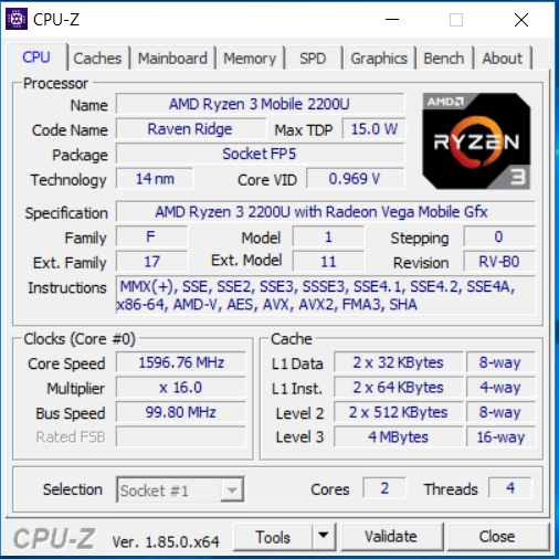 Cpu Ryzen Vega Radeon Graphics Amd Ryzen 4300u Quad Core AMD Ryzen